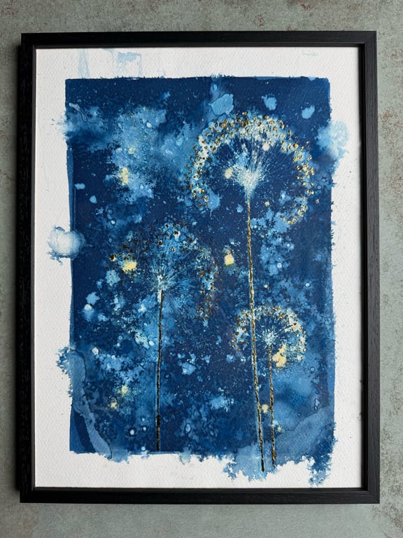 Allium #3 Cyanotype  billede 6