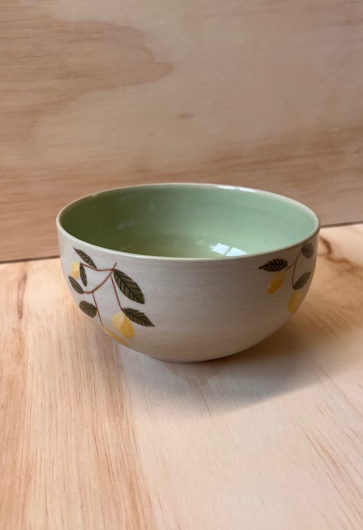 Mellem stor skål med citroner 