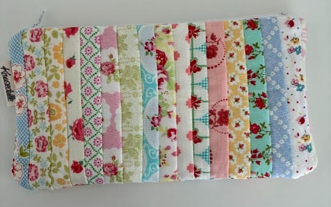 Quiltet Patchwork Pouch 04