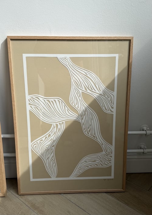 50x70cm papercut, indrammet  (1)