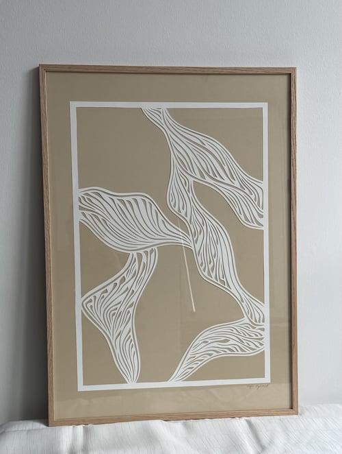 50x70cm papercut, indrammet  (3)