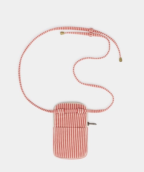 Hindbag Mobil Taske - Rød Stribet (3)