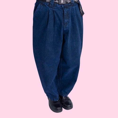 Poetic Collective, Ballon pant - Classic dark blue denim (1)