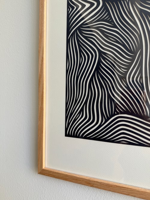 A3, papercut, midnatsblå, indrammet  (2)