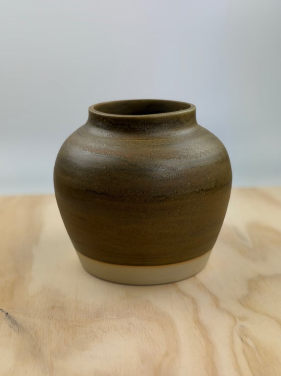 Vase i varme jordfarver - Højde 15,5 cm billede 2