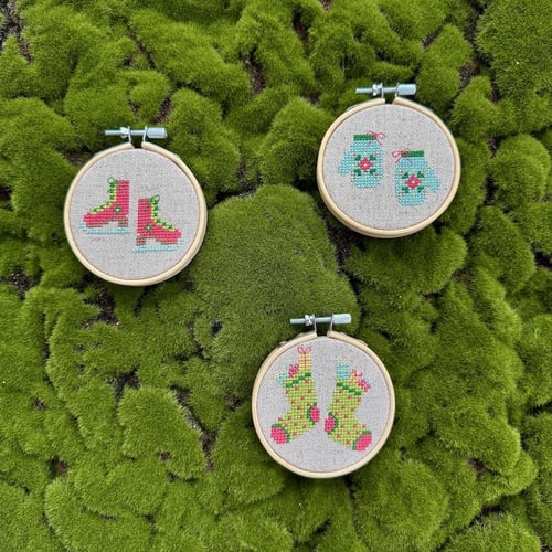 3 stk. Colorful juleophæng 2046-3 