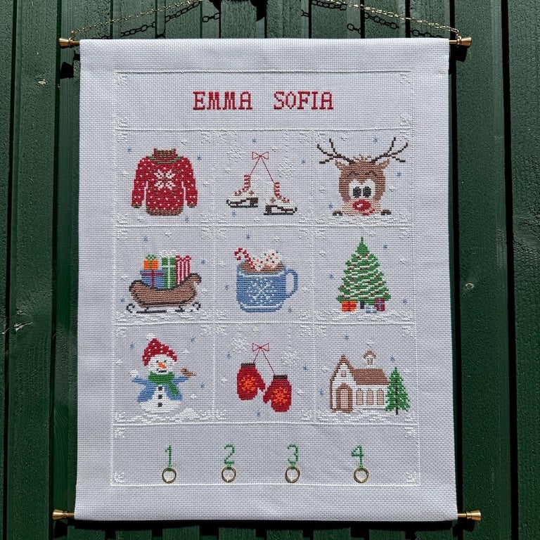 Vinter adventskalender 2039-10 str. 35 x 44 cm.