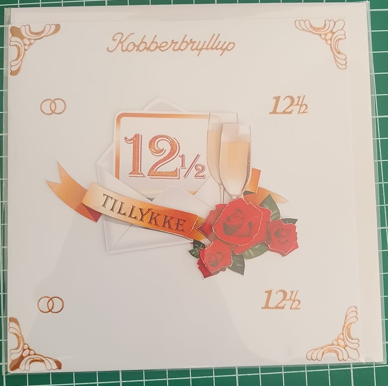 Kobberbryllupskort