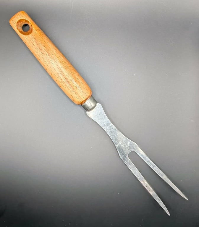 Restaureret stegegaffel – originalt håndtag billede 2