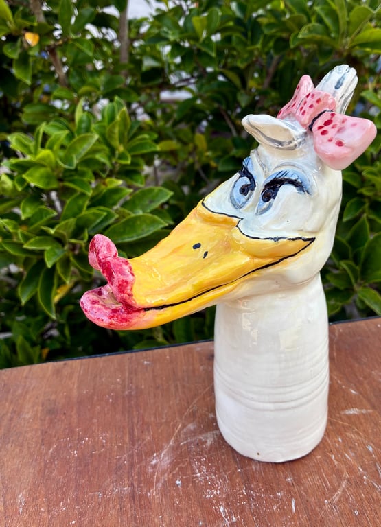 Donna Ducklip – håndlavet keramikskulptur billede 5