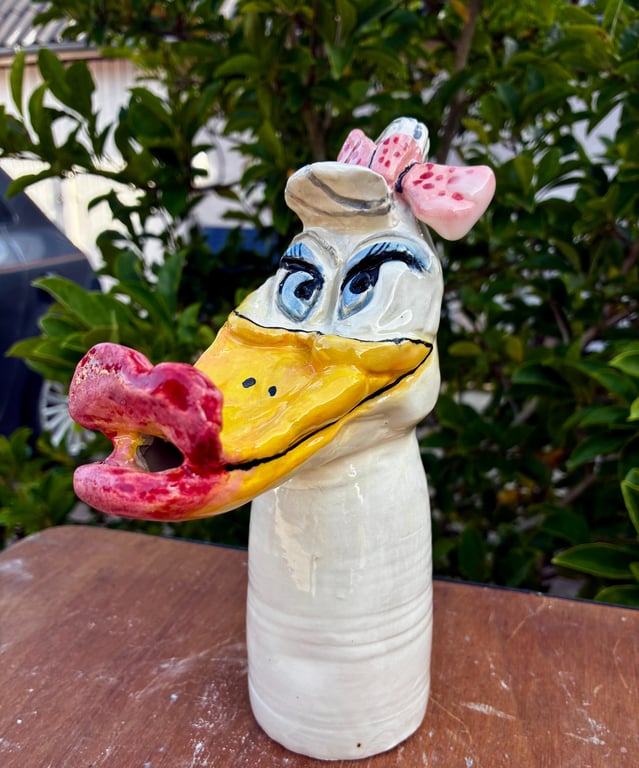 Donna Ducklip – håndlavet keramikskulptur billede 3