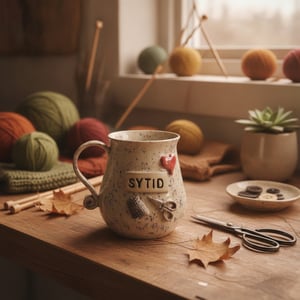 Keramik krus med tekst - Sytid – produktbillede