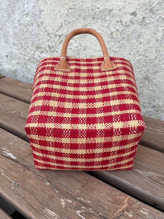 Bastvævet mini taske  billede 2