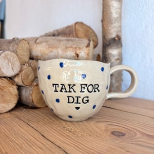 “Tak for dig ” håndformet krus. – produktbillede