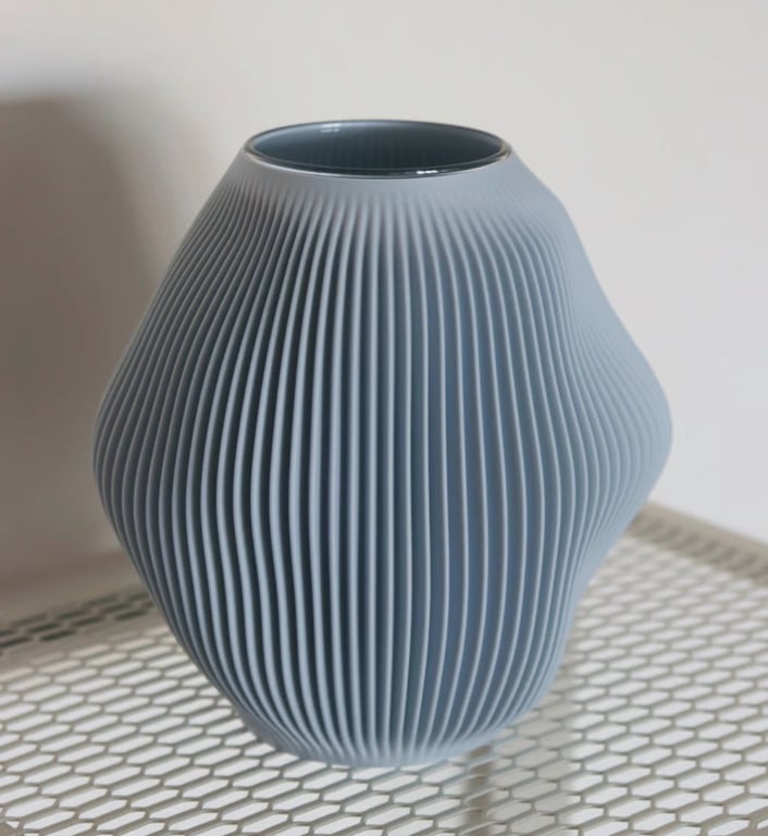 3D Print Vase Small - Baby Blue