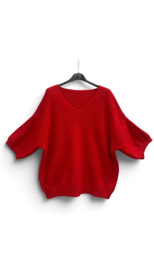 Daisy knit blouse. Red. Onesize 36-44. (2)