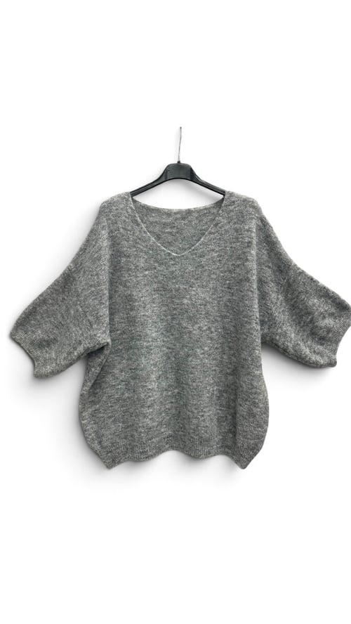 Daisy knit blouse. Grey. Onesize 36-44. (2)