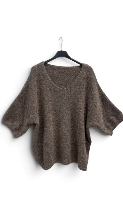 Daisy knit blouse. Chokolate. Onesize 36-44. (2)