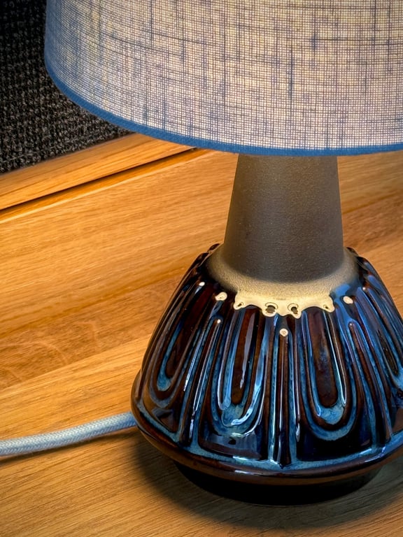 Upcycled vintage bordlampe - Søholm Keramik billede 3