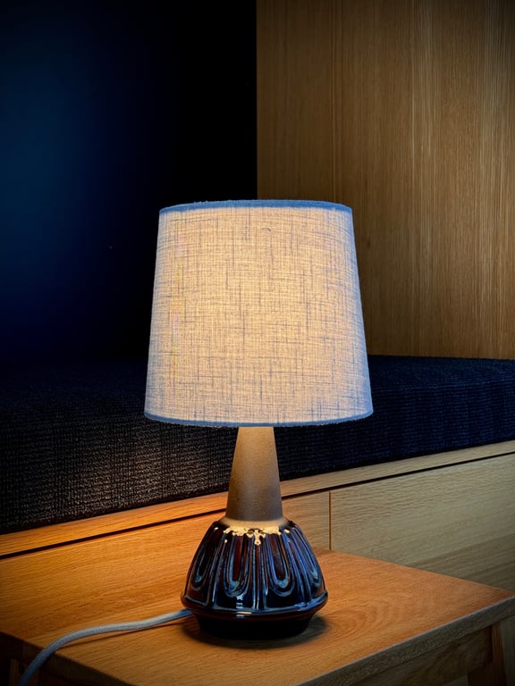 Upcycled vintage bordlampe - Søholm Keramik billede 2