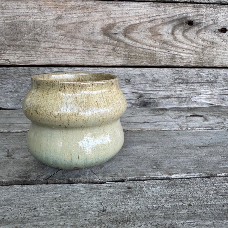 Bølge kop beige brun billede 2