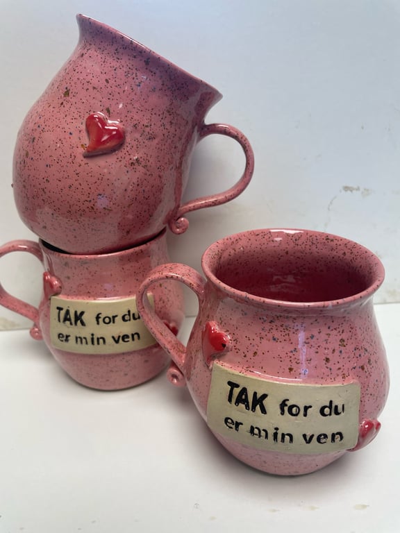  keramik krus med tekst - TAK for du er min ven billede 2