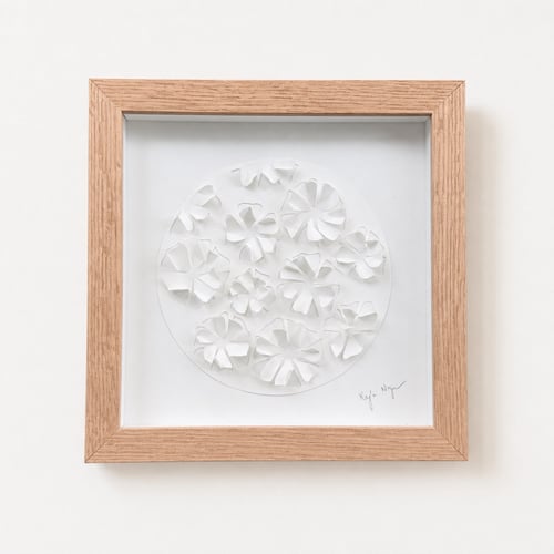 20x20cm, “Sakura” 3D papercut, indrammet  (2)