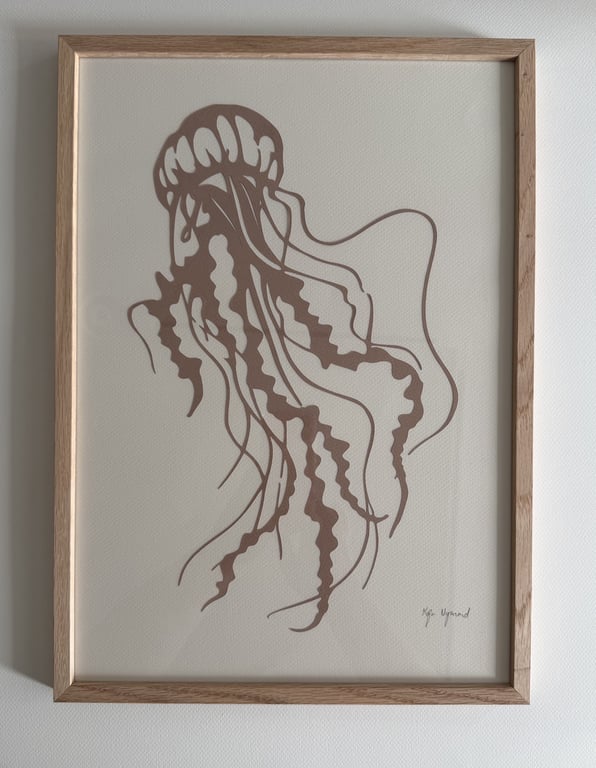 A3, papercut, nougat, indrammet  billede 2