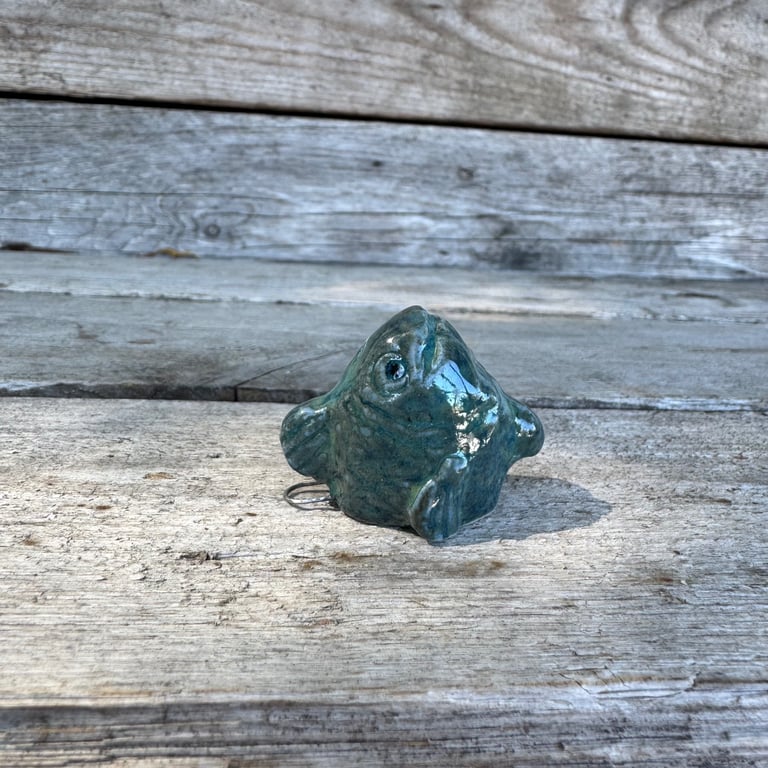 Fiskehoved blå