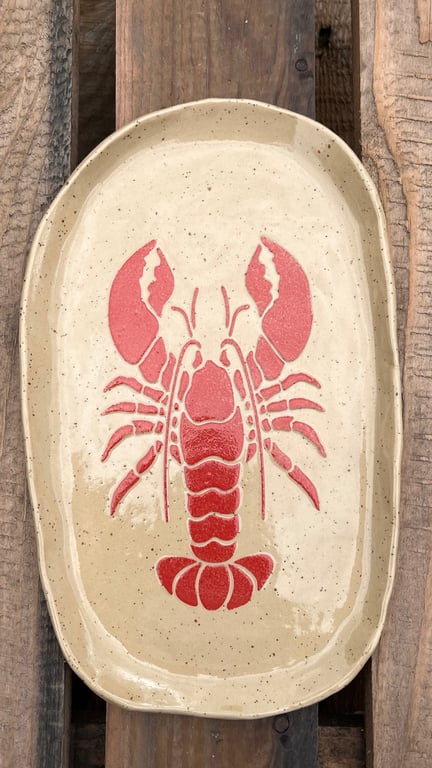 Hummer fad. B: 17. L: 28 cm