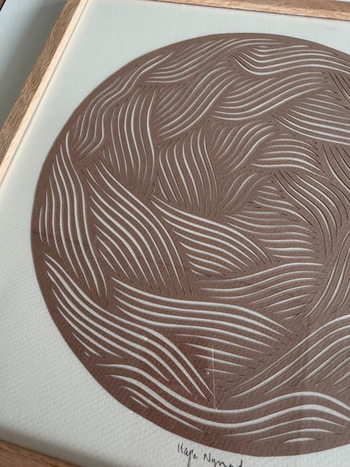 30x30cm, papercut, nougat, indrammet  (2)