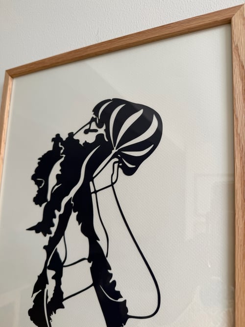 A3, papercut, midnatsblå, indrammet  (2)
