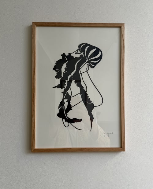 A3, papercut, midnatsblå, indrammet  (3)