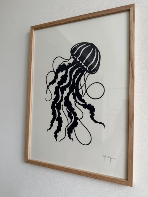 A3, papercut, midnatsblå, indrammet  (2)