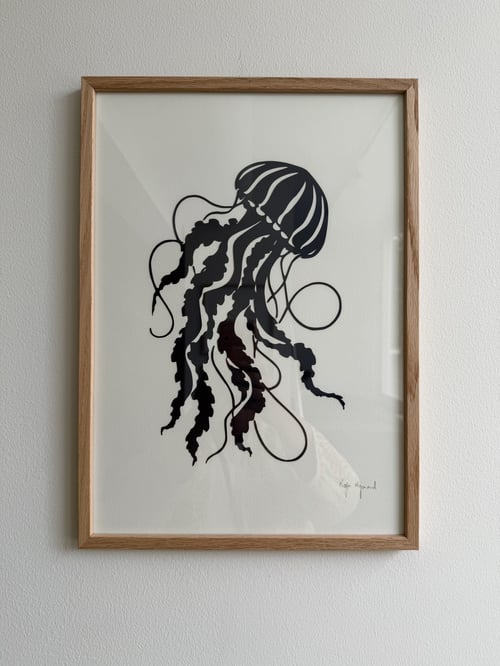 A3, papercut, midnatsblå, indrammet  (3)