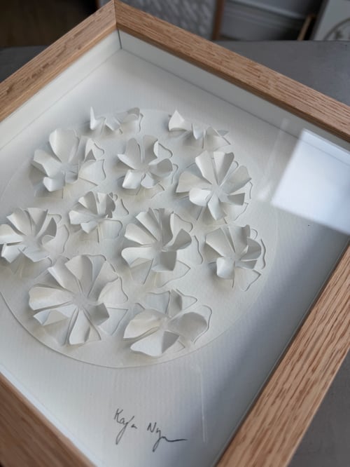 20x20cm, “Sakura”, 3D papercut, indrammet  (3)
