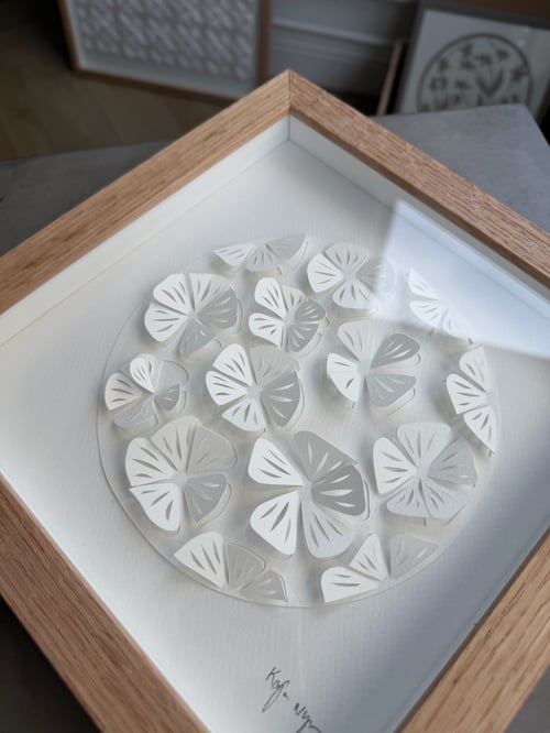 20x20cm, 3D papercut, indrammet  (2)