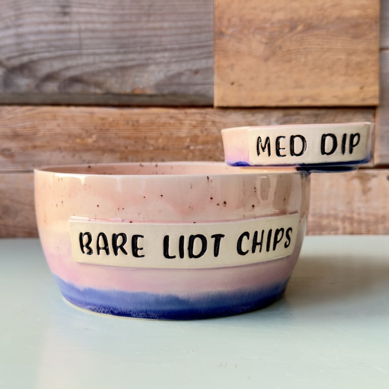 Chips og dip skål