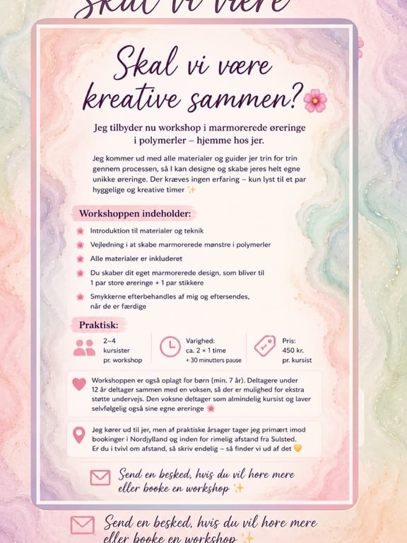 Workshop i marmoreret øreringe