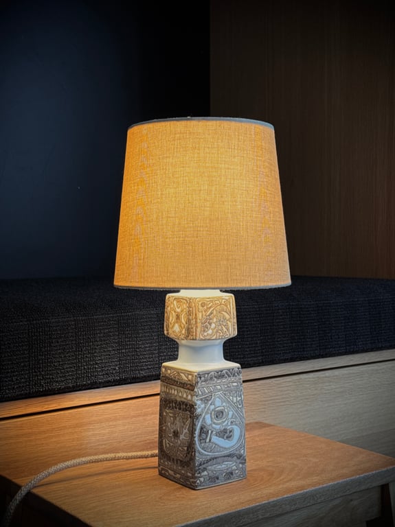 Upcycled vintage bordlampe - Royal Copenhagen billede 3
