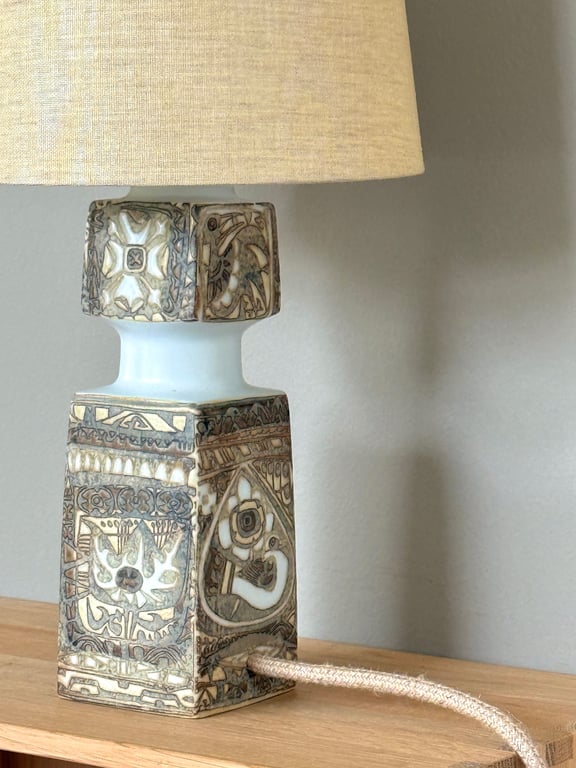 Upcycled vintage bordlampe - Royal Copenhagen billede 2