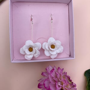 Hvid og rosa / sterling sølv – produktbillede