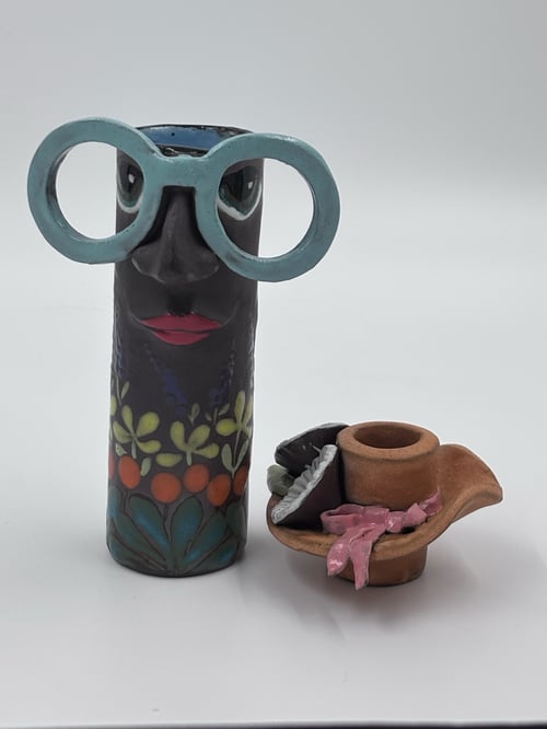 Familienhulihovedet lysestage/vase (2)