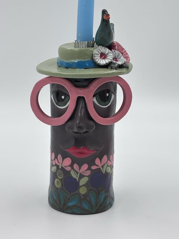 Familienhulihovedet vase/lysestage