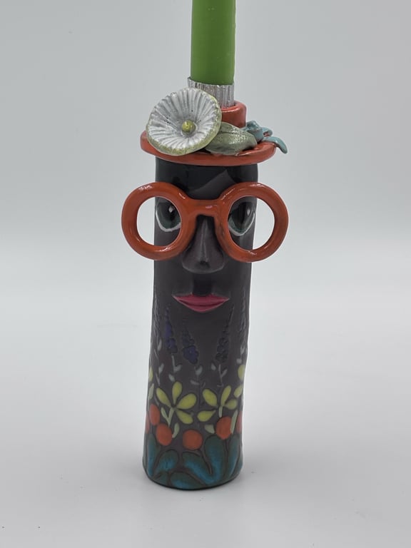 Familienhulihovedet vase/lysestage
