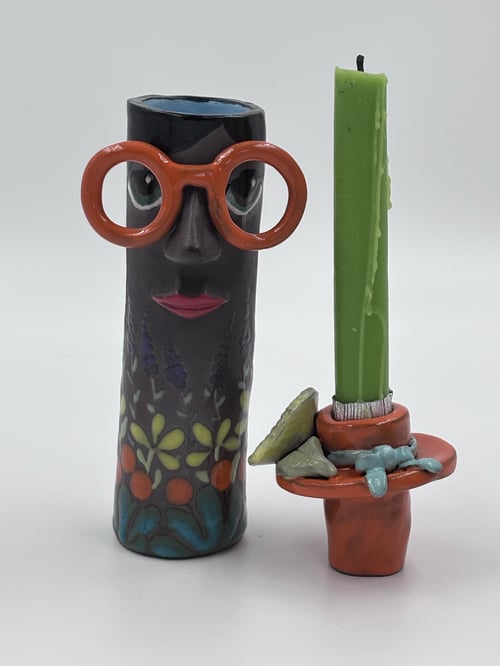 Familienhulihovedet vase/lysestage (2)