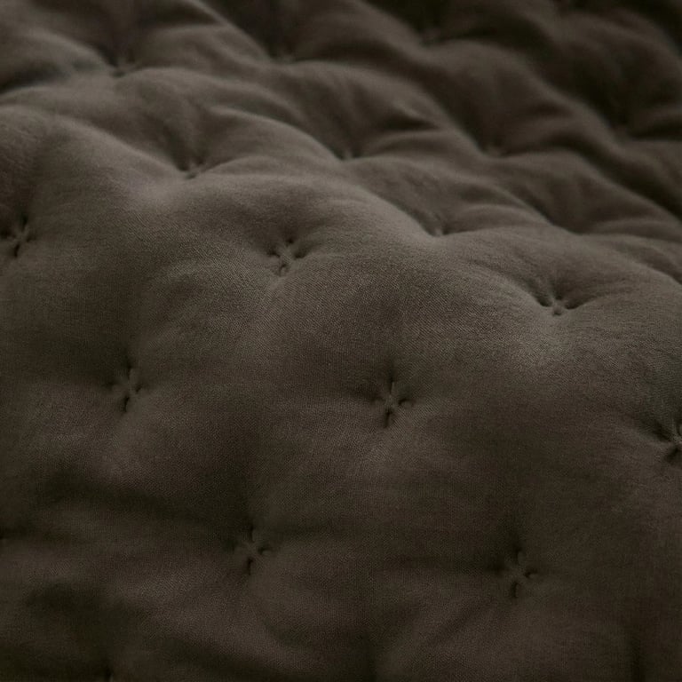 Sengetæppe -Mørkebrun 280 x 280 cm billede 3