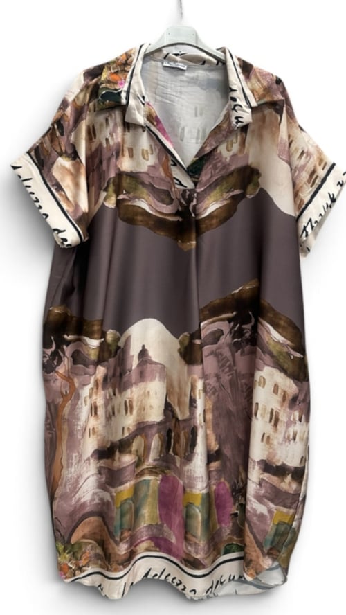 Sue viscose dress. Dusty rose/pink. Onesize 38-48. (2)