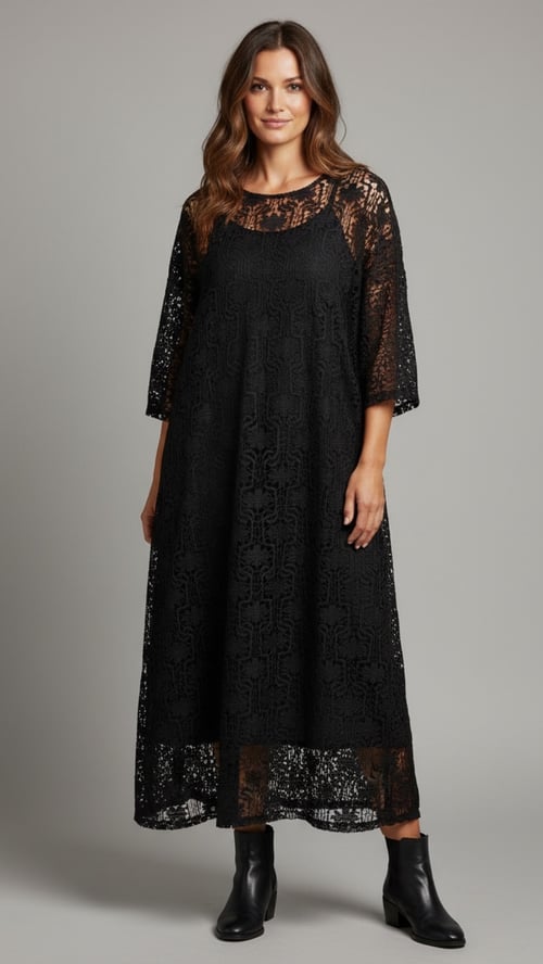 Gloria dress. Black. Onesize 36-46. (1)