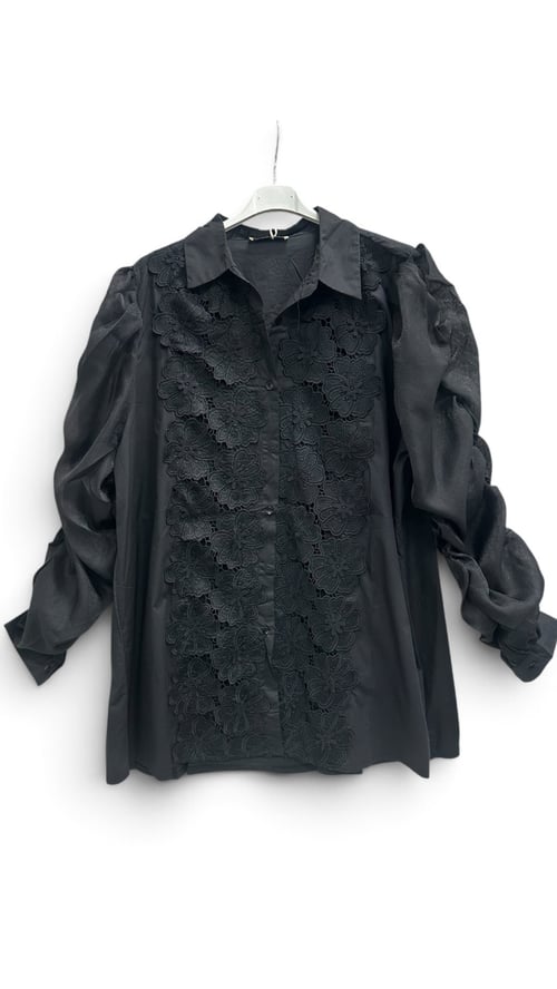 Irma cotton shirt. Black. Onesize 36-46. (2)